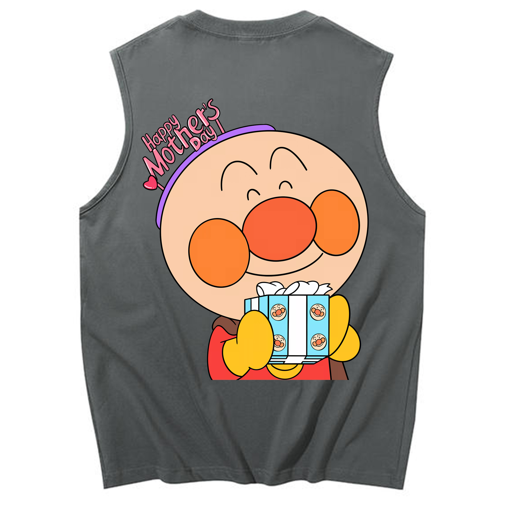 （画像用） アンパンマン Anpanman コットン100％タンクトップ（背面プリント）
